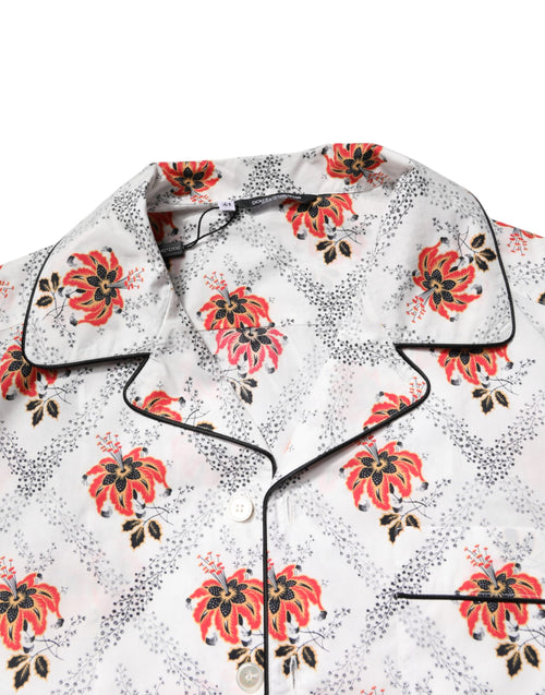 Dolce & Gabbana Multicolor Floral Print Cotton Pajama Set Sleepwear - ClickThatClicks 