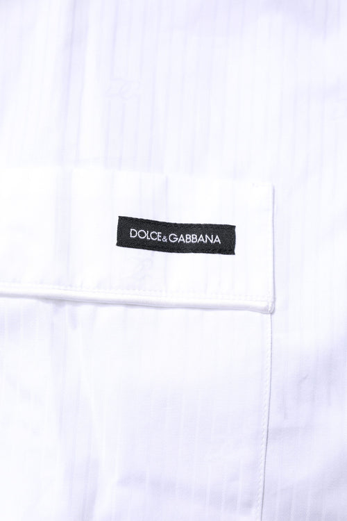 Dolce & Gabbana White Cotton Shirt Pants Pajama Set Sleepwear - ClickThatClicks 