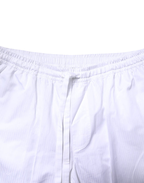 Dolce & Gabbana White Cotton Shirt Pants Pajama Set Sleepwear - ClickThatClicks 