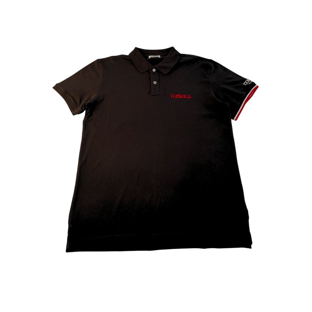 Iceberg Black Cotton Men Polo Shirt - ClickThatClicks 