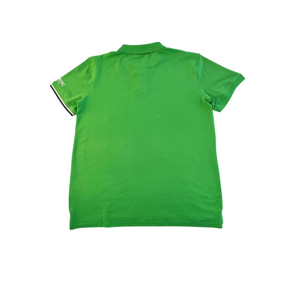 Iceberg Green Cotton Men Polo Shirt - ClickThatClicks 