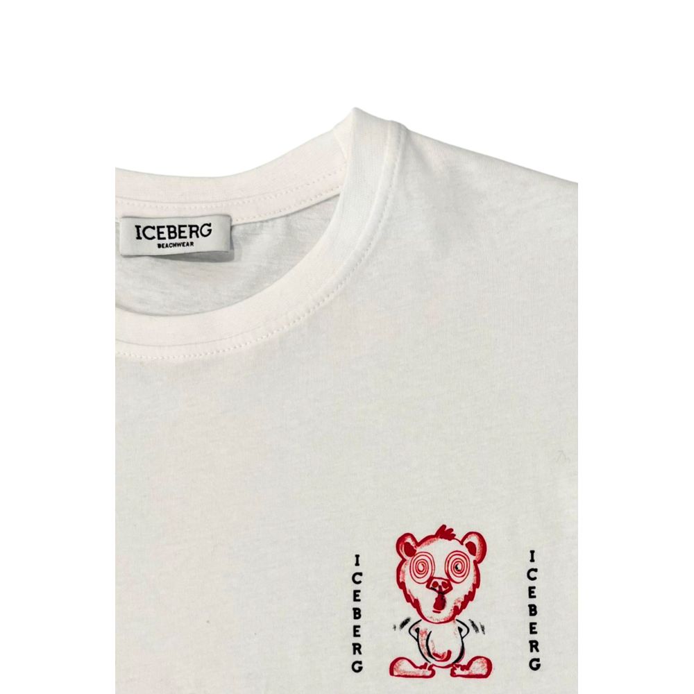 Iceberg White Cotton Men T-Shirt - ClickThatClicks 