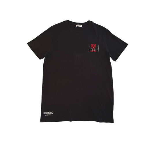 Iceberg Black Cotton Men T-Shirt - ClickThatClicks 