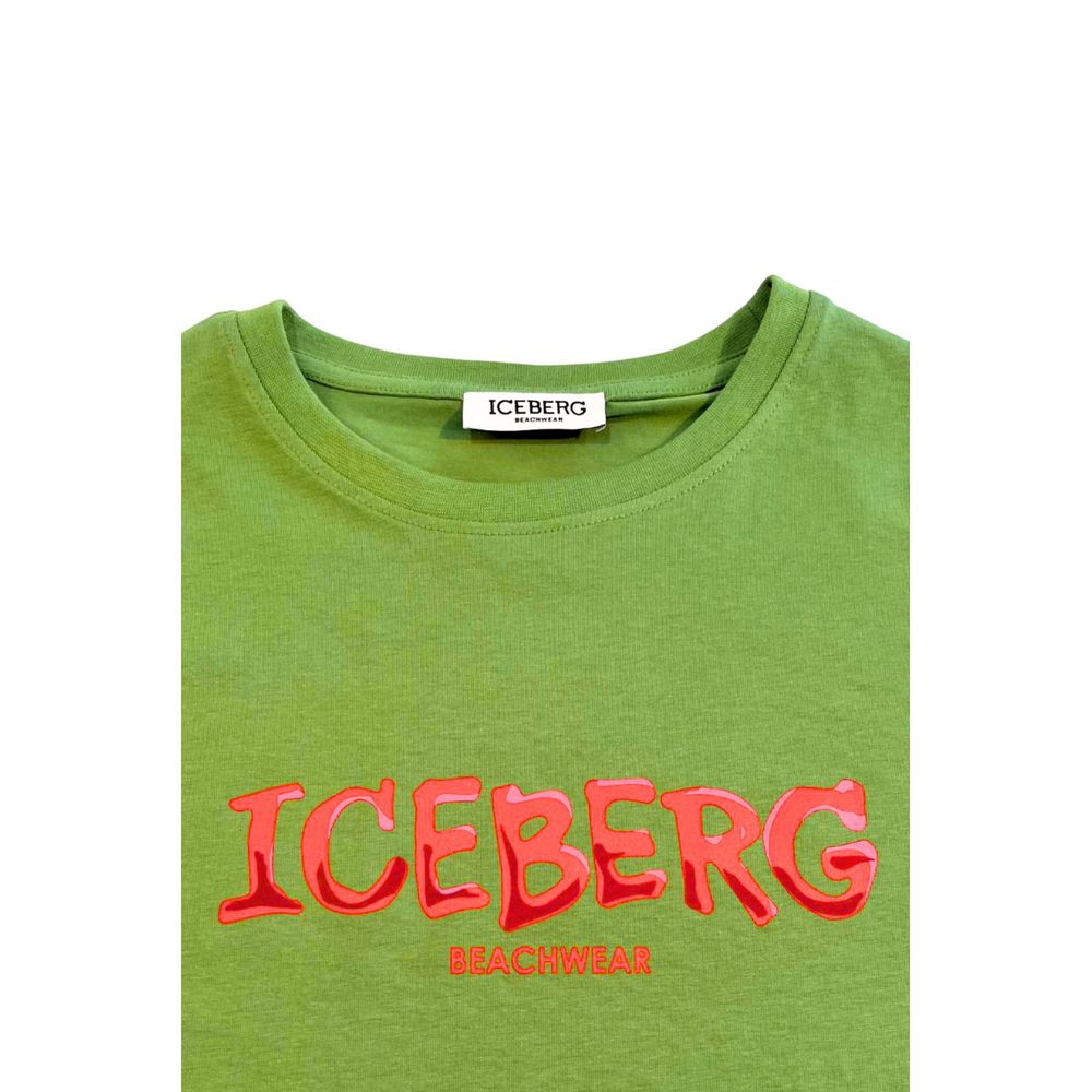 Iceberg Green Cotton Men T-Shirt - ClickThatClicks 