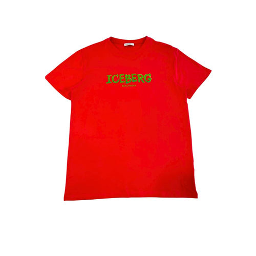 Iceberg Red Cotton Men T-Shirt - ClickThatClicks 