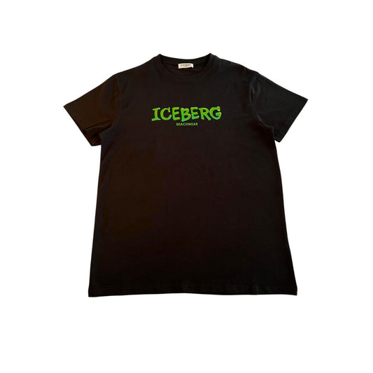 Iceberg Black Cotton Men T-Shirt - ClickThatClicks 