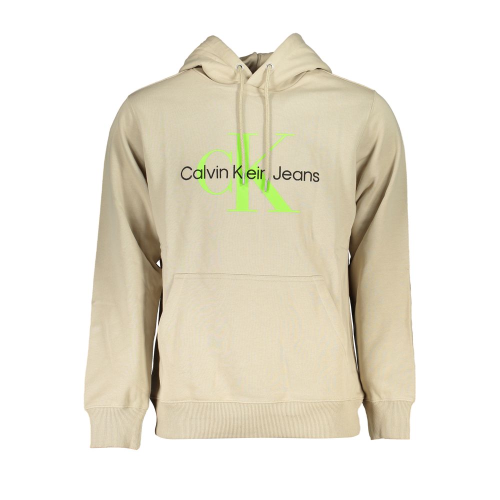 Calvin Klein Beige Cotton Men's Sweatshirt - ClickThatClicks 