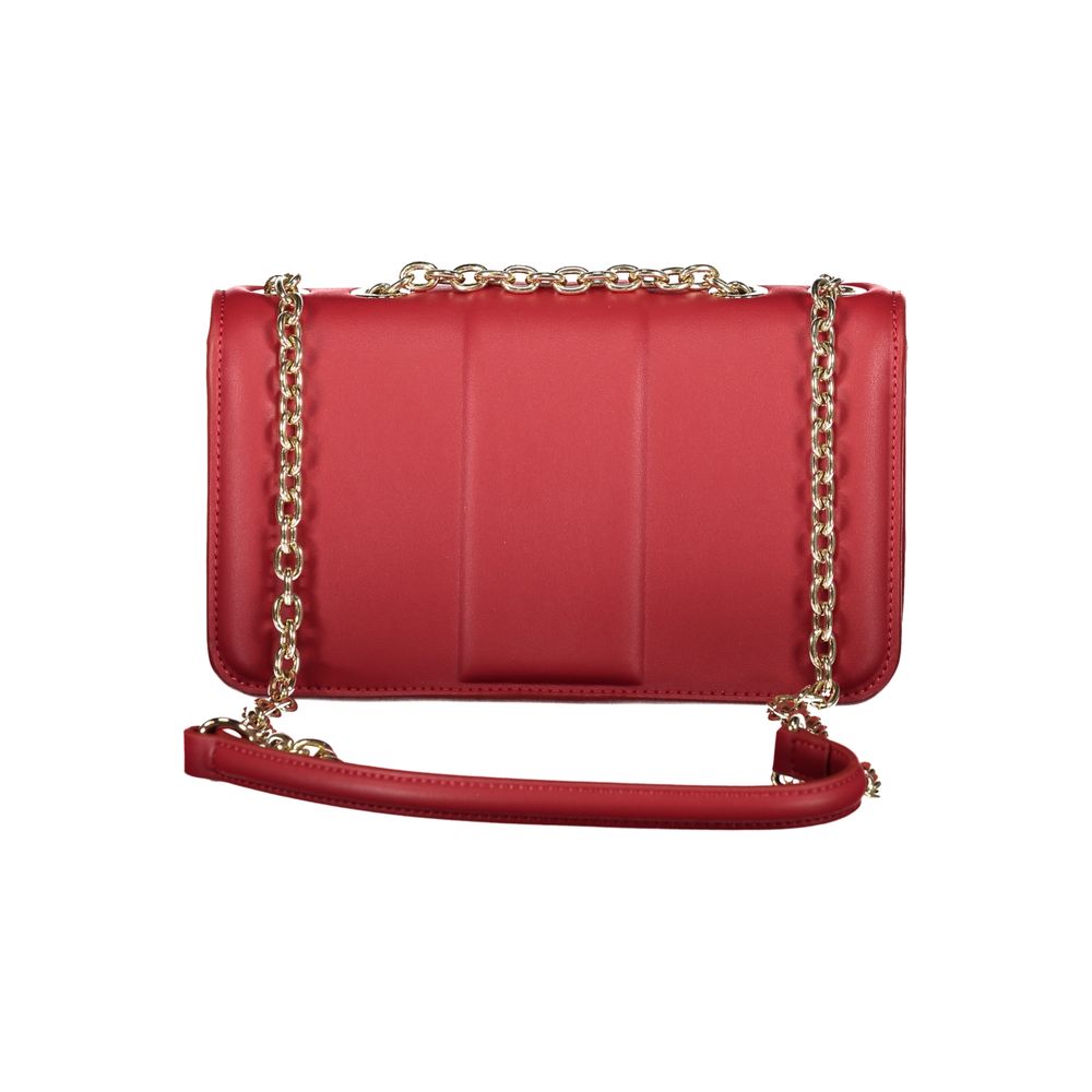 Mario Valentino Rosso Polyurethane Women Shoulder Bag - ClickThatClicks 