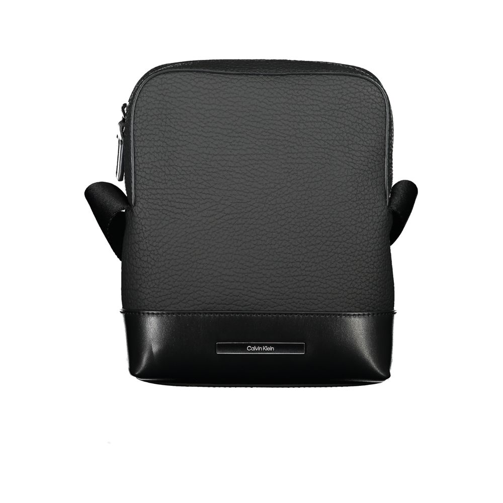 Calvin Klein Sleek Black Shoulder Bag with Contrasting Details - ClickThatClicks 