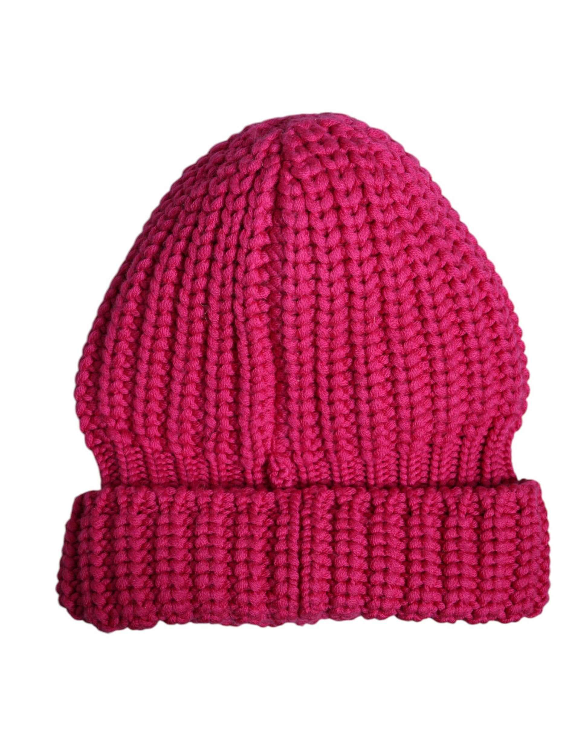 Dolce & Gabbana Pink Solid Wool Knitted Winter Beanie Hat - ClickThatClicks 