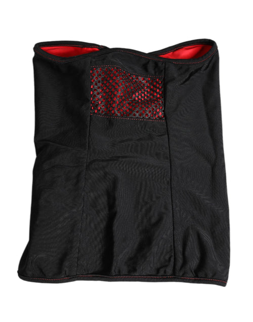 Dolce & Gabbana Black Nylon Knitted Neck Warmer Balaclava Scarf - ClickThatClicks 