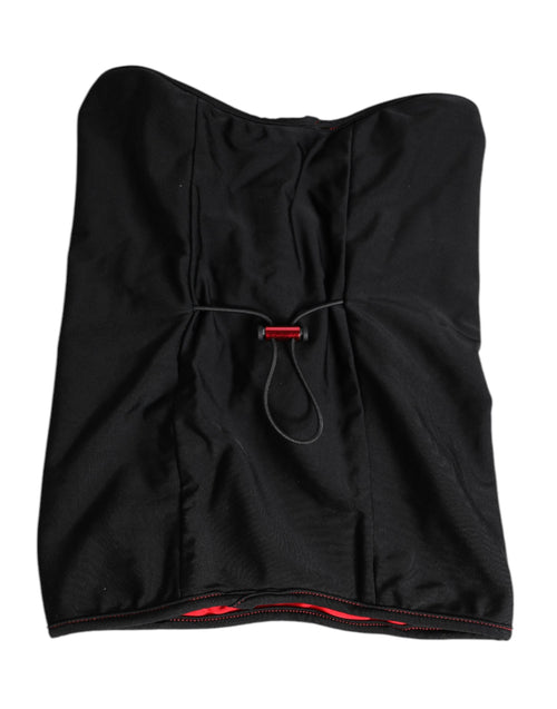Dolce & Gabbana Black Nylon Knitted Neck Warmer Balaclava Scarf - ClickThatClicks 