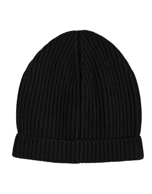 Dolce & Gabbana Black Cashmere Knitted Winter Beanie Hat - ClickThatClicks 