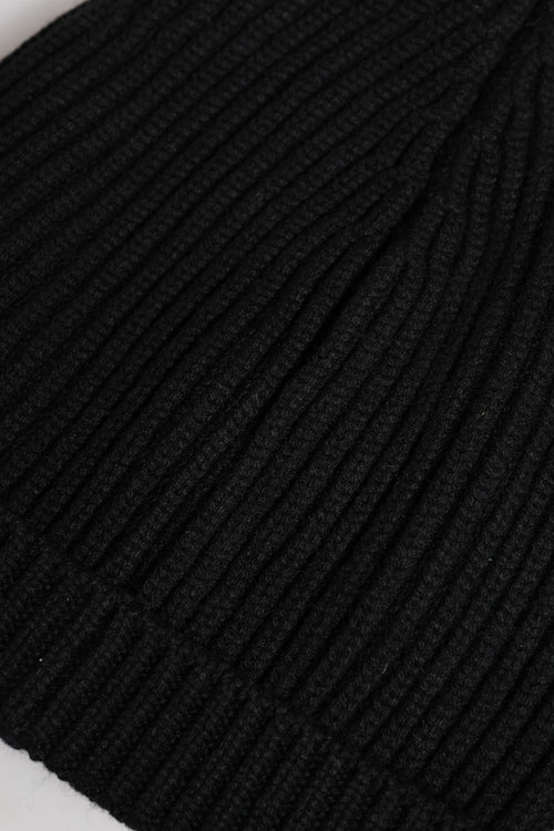 Dolce & Gabbana Black Cashmere Knitted Winter Beanie Hat - ClickThatClicks 