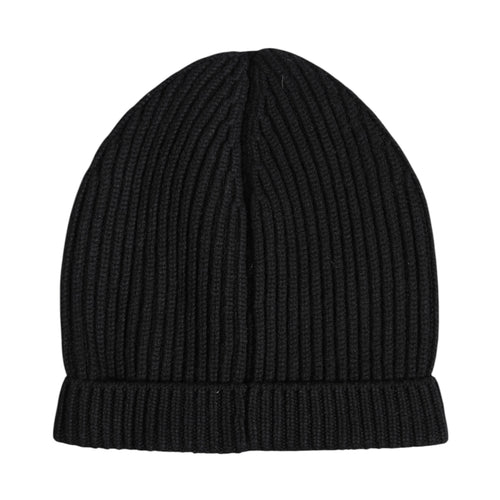 Dolce & Gabbana Black Cashmere Knitted Winter Beanie Hat - ClickThatClicks 