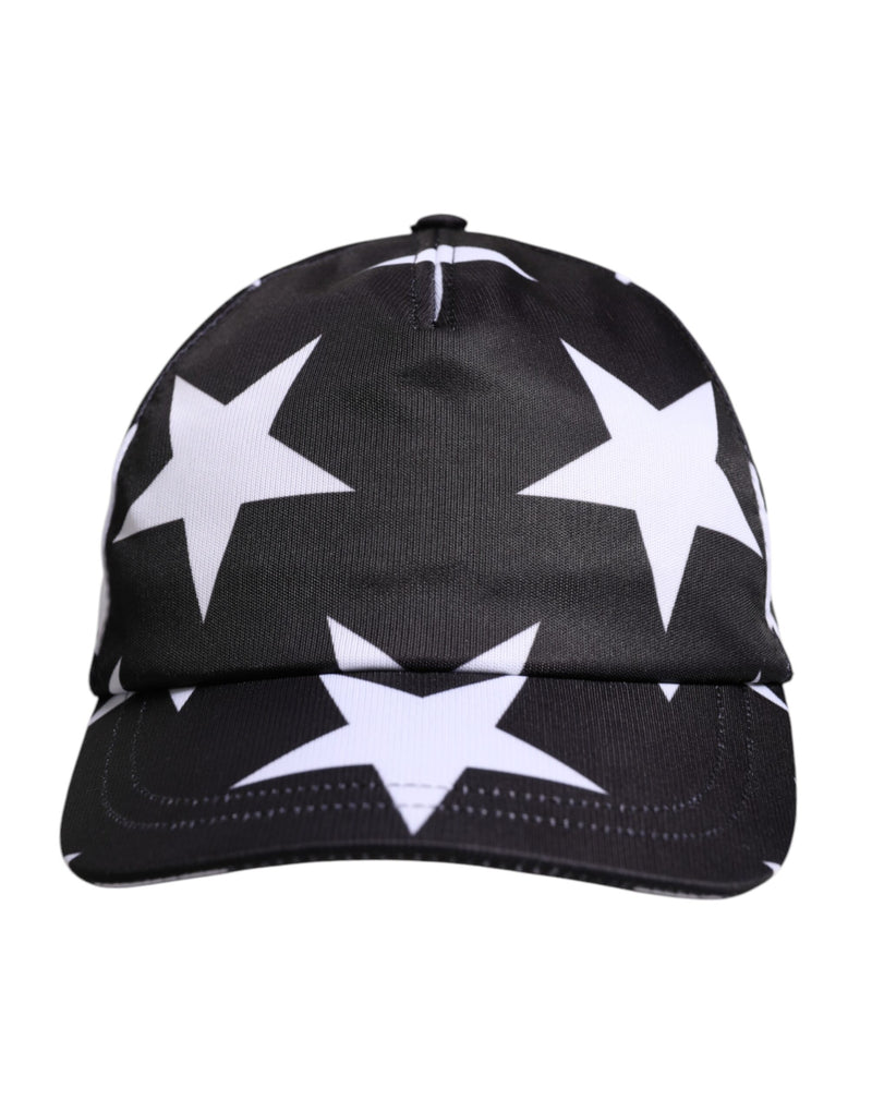 Dolce & Gabbana Black Star Print Polyester Baseball Cap