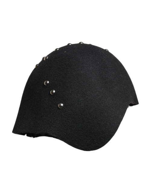 Dolce & Gabbana Black Wool Multicolor Embellished Cloche Hat - ClickThatClicks 