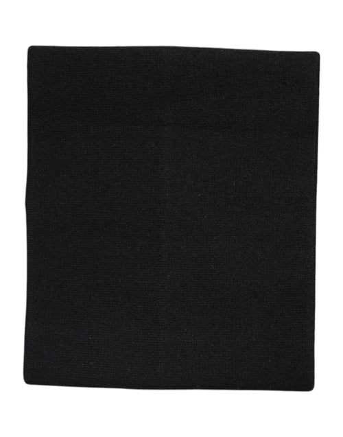 Dolce & Gabbana Black Cashmere Knitted Neck Warmer Foulard Scarf - ClickThatClicks 
