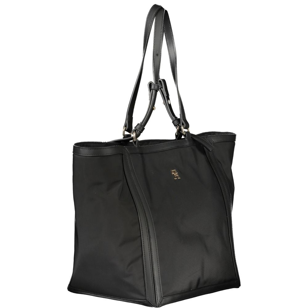 Tommy Hilfiger Black Polyester Women Handbag - ClickThatClicks 