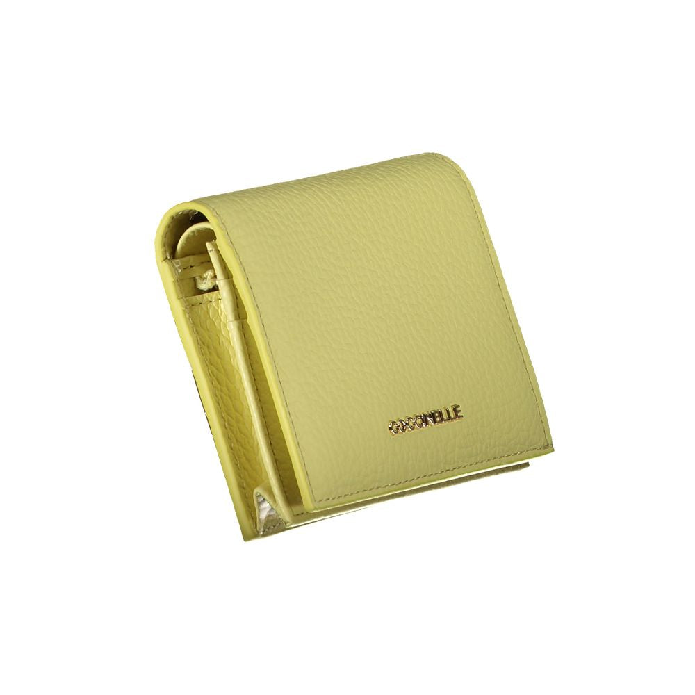 Coccinelle Giallo Leather Woman Wallet - ClickThatClicks 