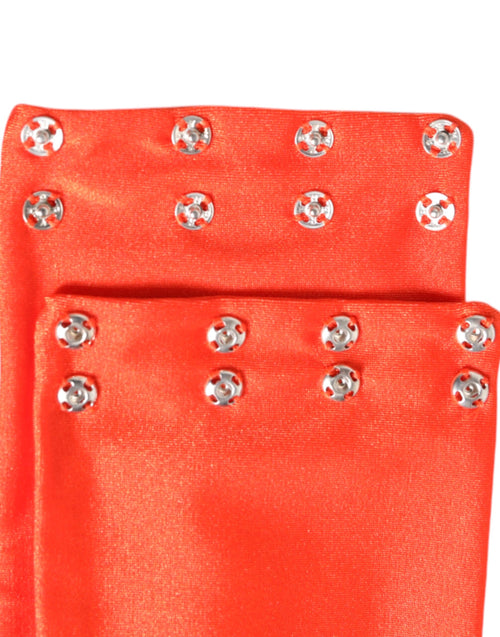 Dolce & Gabbana Orange Nylon Stretch Women Neck Warmer Scarf - ClickThatClicks 