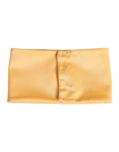 Dolce & Gabbana Yellow Nylon Stretch Women Neck Warmer Scarf - ClickThatClicks 