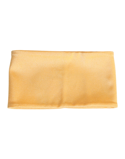 Dolce & Gabbana Yellow Nylon Stretch Women Neck Warmer Scarf - ClickThatClicks 