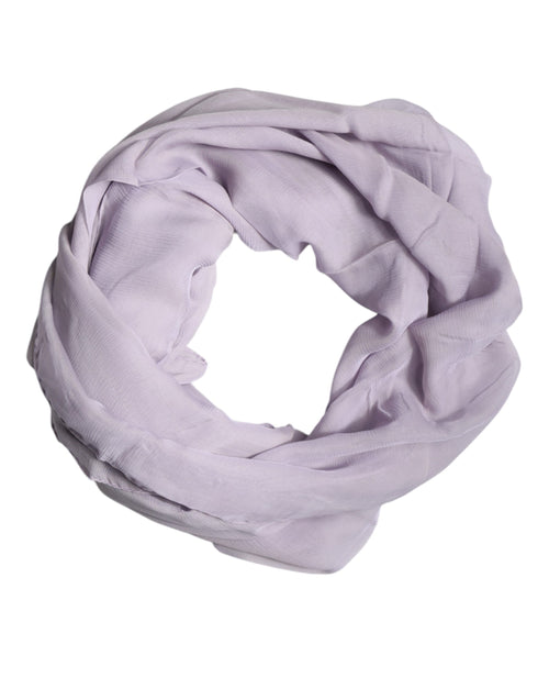 Dolce & Gabbana Purple Silk Rectangle Wrap Shawl Scarf - ClickThatClicks 