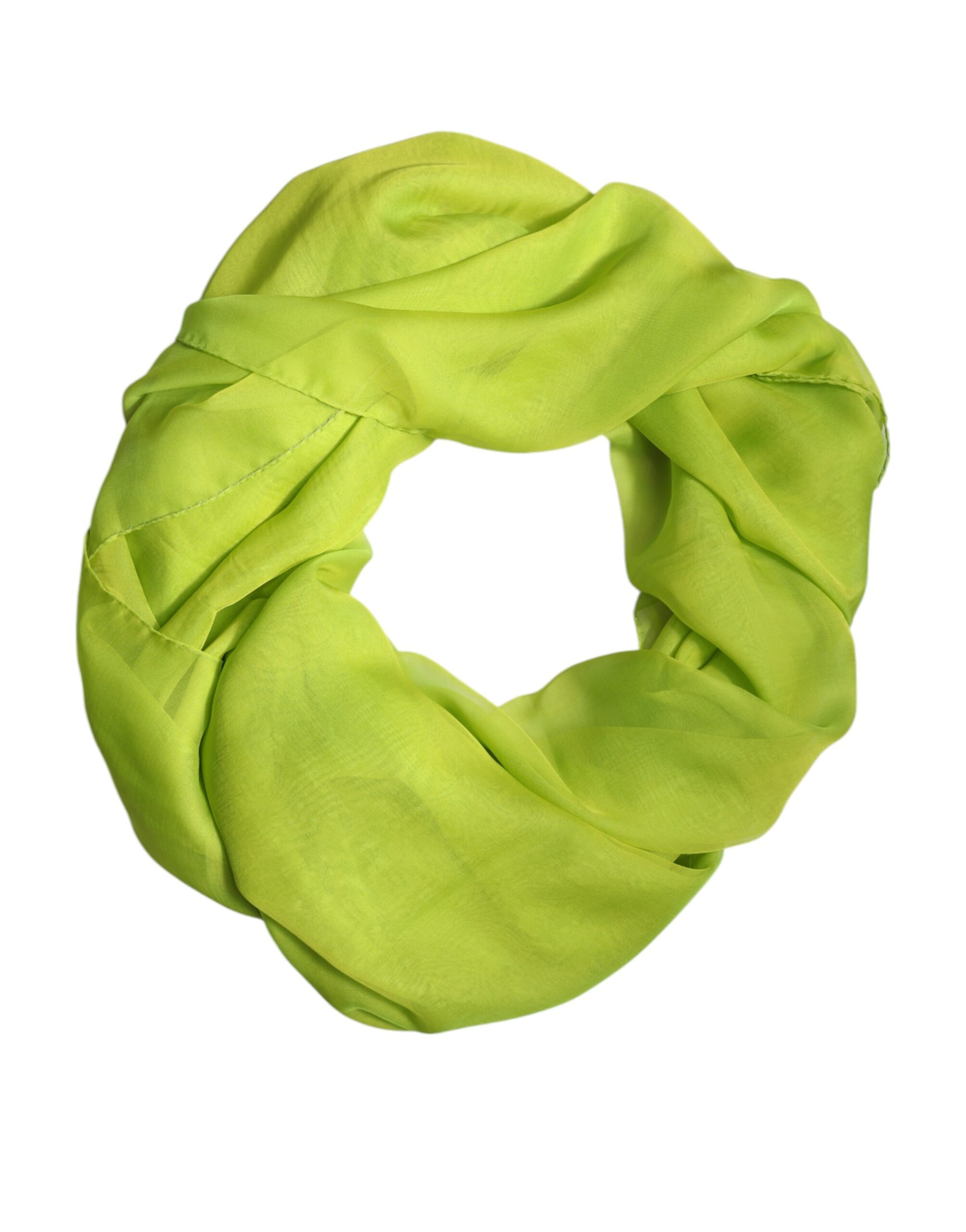 Dolce & Gabbana Green Silk Rectangle Wrap Shawl Neck Warmer Scarf - ClickThatClicks 