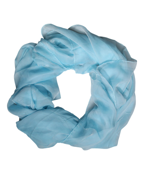 Dolce & Gabbana Light Blue Silk Rectangle Wrap Shawl Scarf - ClickThatClicks 