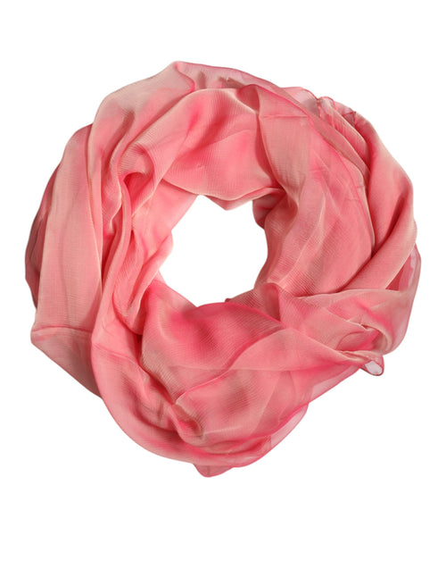 Dolce & Gabbana Pink Silk Rectangle Women Wrap Shawl Scarf - ClickThatClicks 