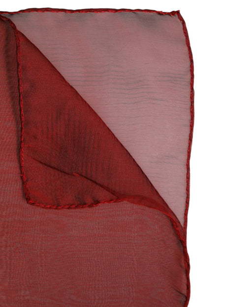 Dolce & Gabbana Red Silk Rectangle Women Wrap Shawl Scarf - ClickThatClicks 