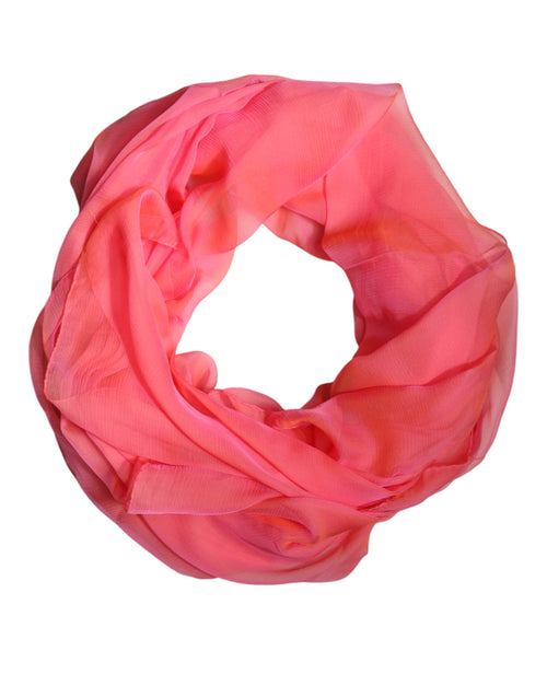 Dolce & Gabbana Pink Silk Rectangle Women Wrap Shawl Scarf - ClickThatClicks 