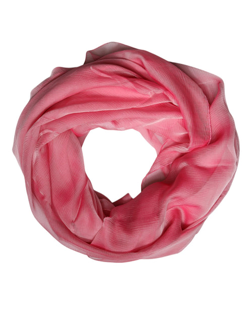 Dolce & Gabbana Pink Silk Rectangle Women Wrap Shawl Scarf - ClickThatClicks 