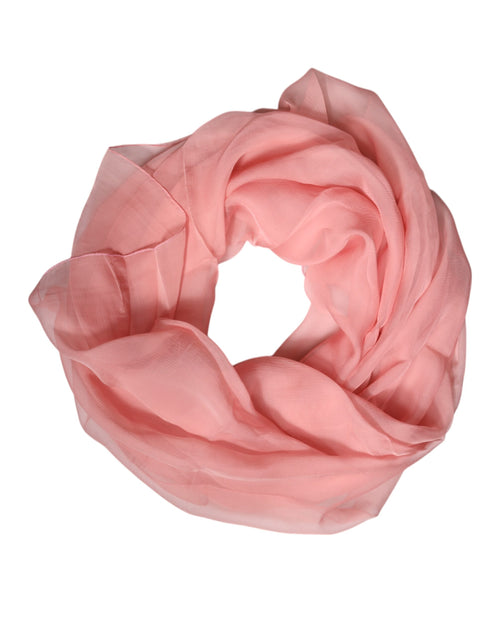 Dolce & Gabbana Pink Silk Rectangle Women Wrap Shawl Scarf - ClickThatClicks 