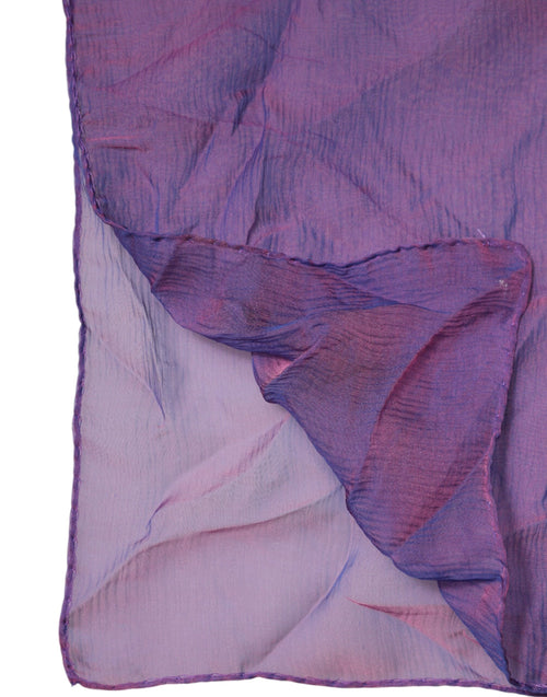 Dolce & Gabbana Purple Silk Rectangle Wrap Shawl Scarf - ClickThatClicks 