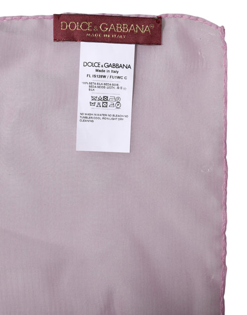 Dolce & Gabbana Pink Silk Rectangle Women Wrap Shawl Scarf - ClickThatClicks 