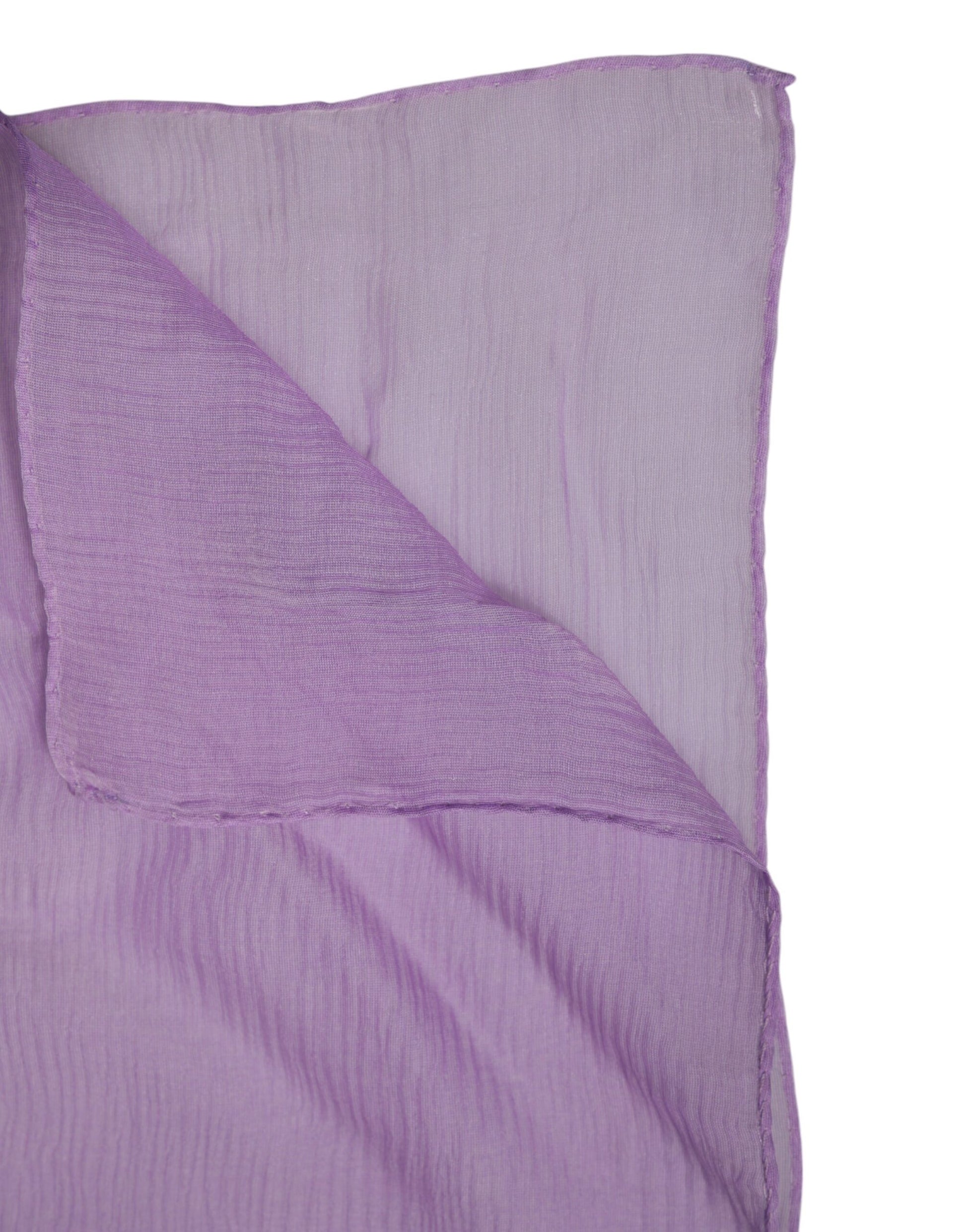 Dolce & Gabbana Purple Silk Rectangle Wrap Shawl Scarf - ClickThatClicks 