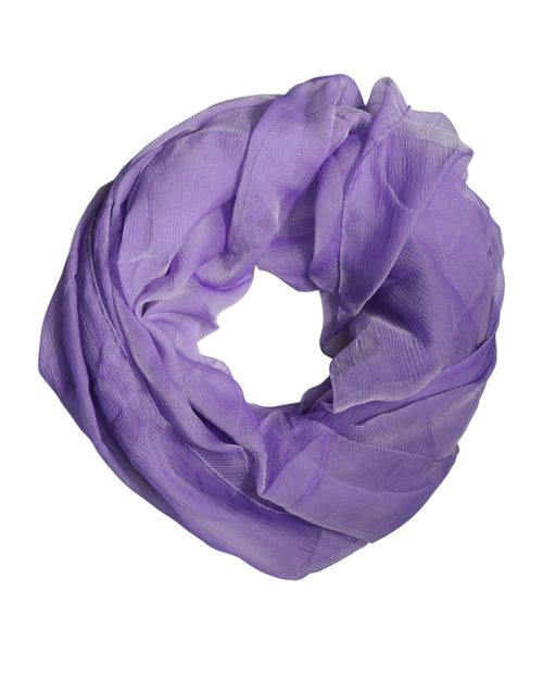 Dolce & Gabbana Purple Silk Rectangle Wrap Shawl Scarf - ClickThatClicks 