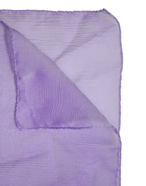 Dolce & Gabbana Purple Silk Rectangle Wrap Shawl Scarf - ClickThatClicks 
