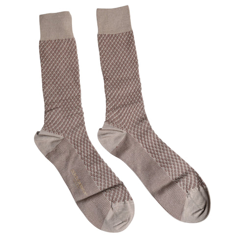 Dolce & Gabbana Brown Solid DG Logo Mid Calf Men Socks - ClickThatClicks 