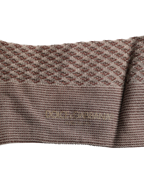 Dolce & Gabbana Brown Solid DG Logo Mid Calf Men Socks - ClickThatClicks 