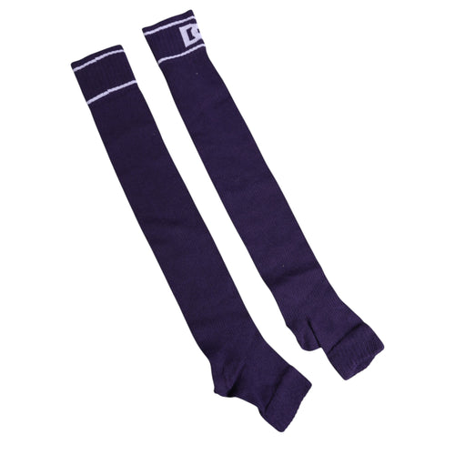 Dolce & Gabbana Purple Cotton DG Logo Print Open Toe Socks - ClickThatClicks 