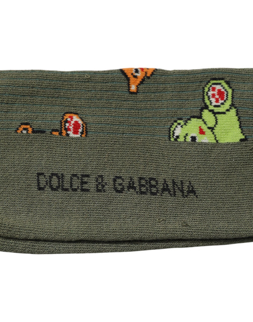 Dolce & Gabbana Green Nylon DG Bear Printed Mid Calf Socks - ClickThatClicks 