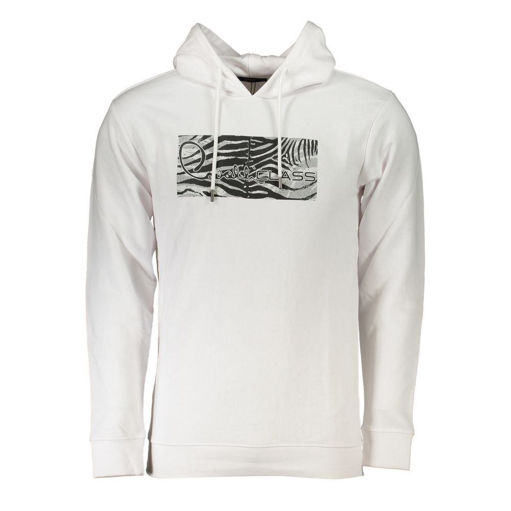Cavalli Class White Cotton Men Sweater - ClickThatClicks 