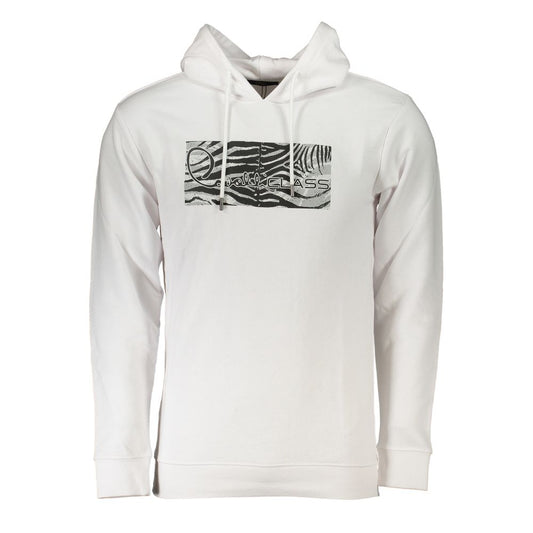 Cavalli Class White Cotton Men Sweater - ClickThatClicks 