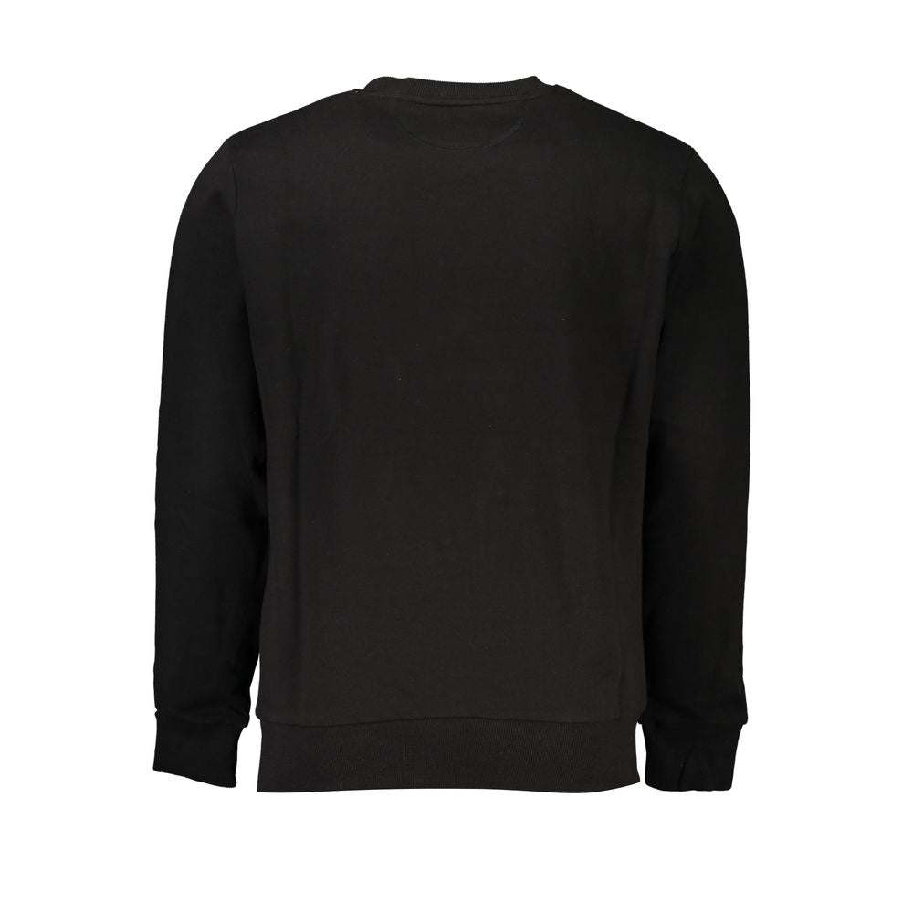 La Martina Black Cotton Men Sweater - ClickThatClicks 