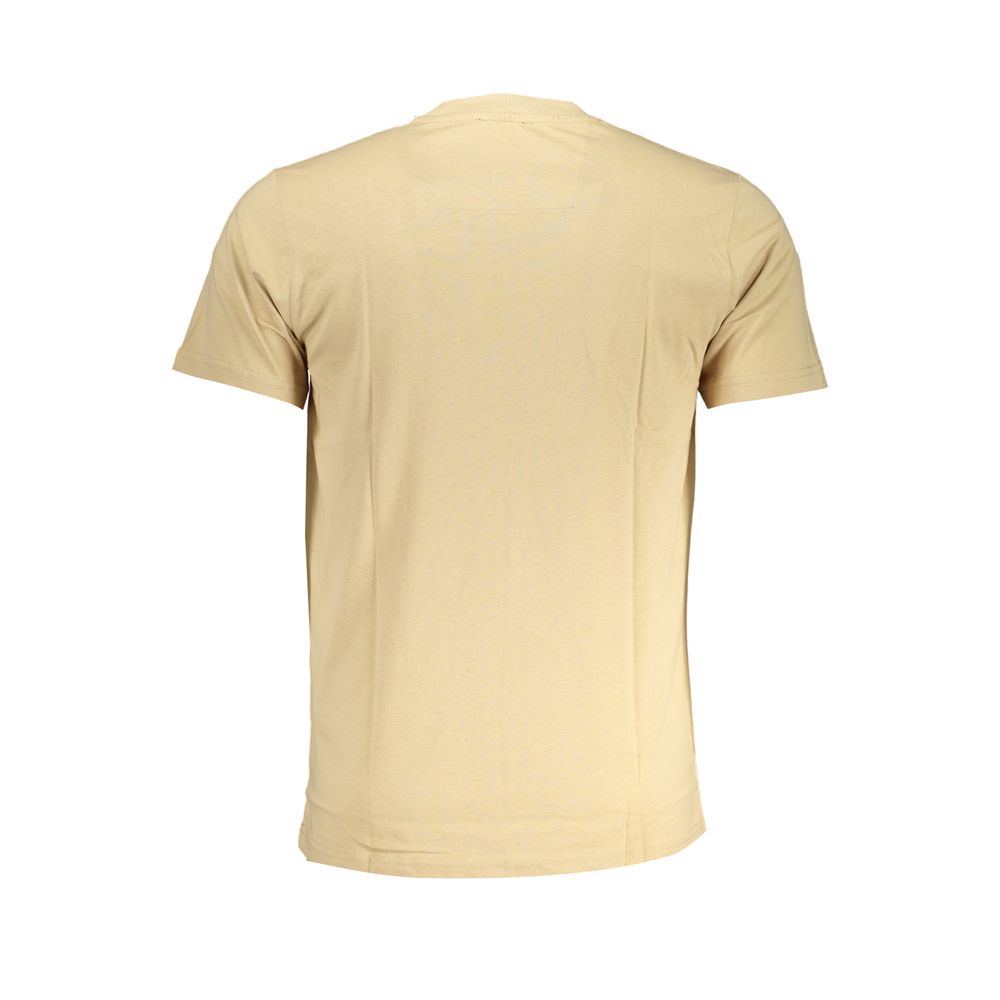 Cavalli Class Beige Cotton Men T-Shirt - ClickThatClicks 