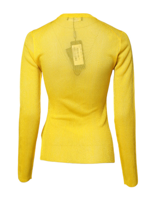 Dolce & Gabbana Yellow Polyester Women Pullover Top Sweater - ClickThatClicks 
