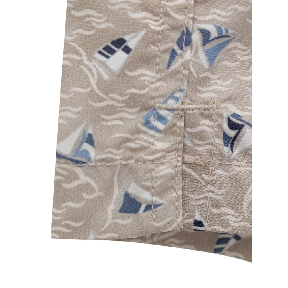 Canali Beige Polyester Swim Shorts - ClickThatClicks 